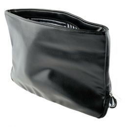 large Black Soft Touch Cosmetic Bag x 6