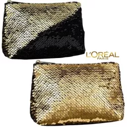 LOreal Sequin Make Up Bag x 6