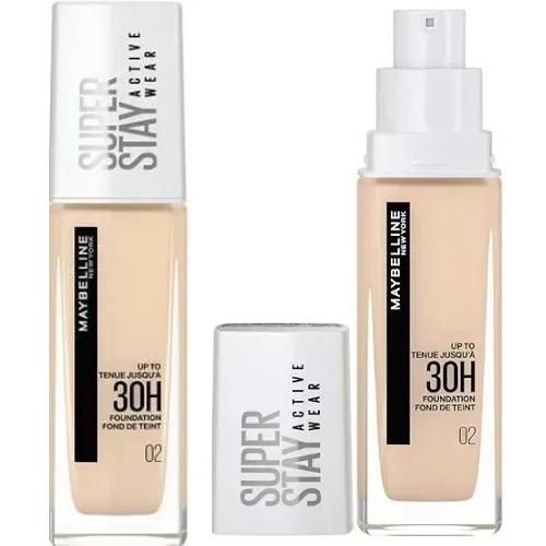 Maybelline Super Stay Active Wear 30H Foundation 02 Naked Ivory x3