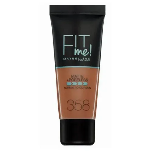 3 X Maybelline Fit Me Foundation Matte & Poreless 358 Latte
