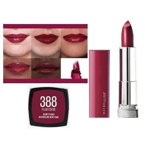  6 x Maybelline New York Colour Sensational Lipstick 388 Plum For Me 