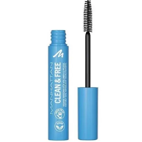  6 X Manhattan Clean & Free Mascara 1010N Black 